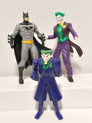 Lote 3 figuras DC Comics, Batman e Joker