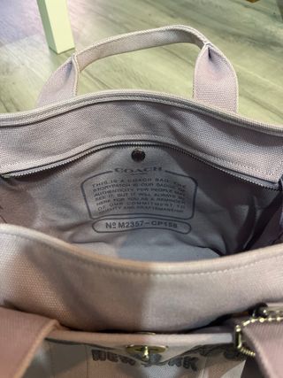 Original Bolso Coach Lila Medio con cinturón