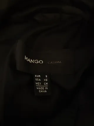 Cazadora Mango Negra Talla XS