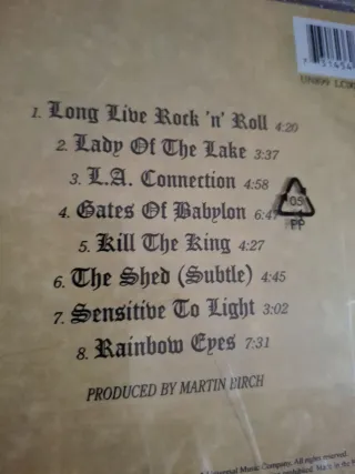 RAINBOW Long Live Rock 'n' Roll 1978 CD