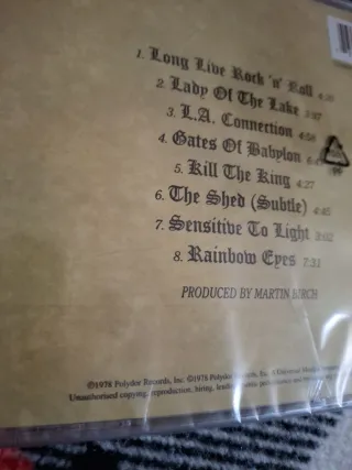 RAINBOW Long Live Rock 'n' Roll 1978 CD