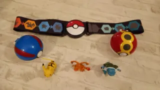 Cinturón Pokémon con Pokébolas y Figuras