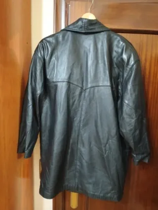Chaqueta de piel ovino negra T.50