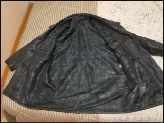 Chaqueta de piel ovino negra T.50