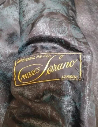 Chaqueta de piel ovino negra T.50