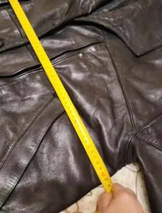 Chaqueta de piel ovino negra T.50