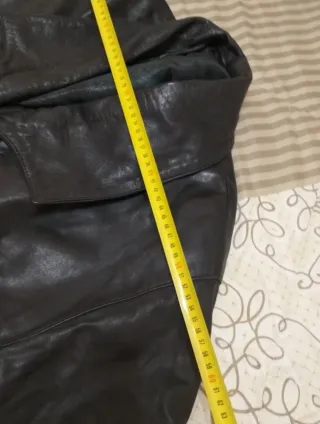 Chaqueta de piel ovino negra T.50