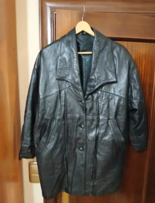 Chaqueta de piel ovino negra T.50