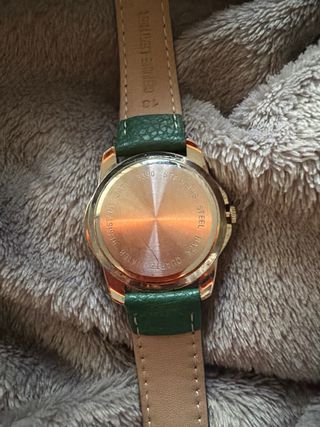 Reloj Junghans verde y plateado
