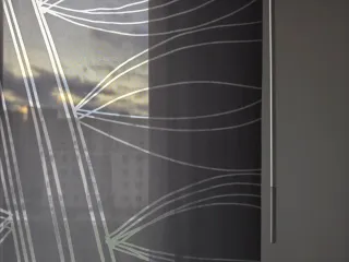 Tende per camera da letto in tessuto con design a foglie