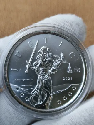 Moneda Plata 1oz 999 Justicia