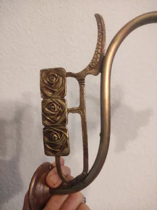 Pareja apliques brazo con detalle y tulipa opalina