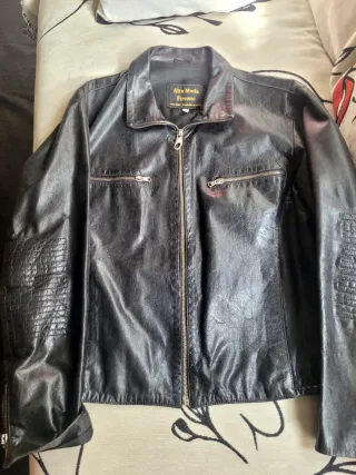 Cazadora Piel Alta Moda Firenze Negra