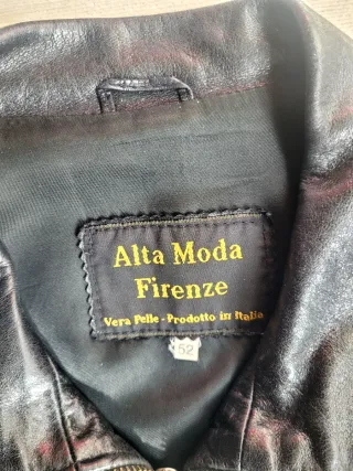 Cazadora Piel Alta Moda Firenze Negra