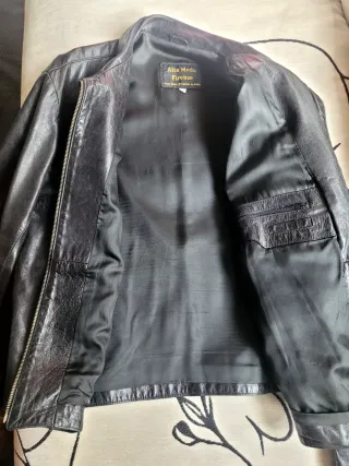 Cazadora Piel Alta Moda Firenze Negra