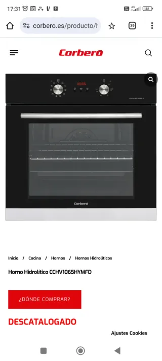 Horno Corberó Hidrolítico