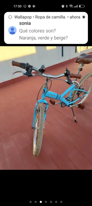 Bicicleta paseo 20 celeste