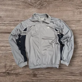 Chaqueta Adidas Retro Vintage Gris Azul