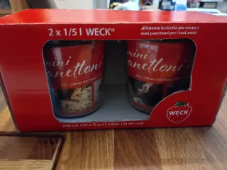 4 Stampini Vetro Weck Mini Panettoni