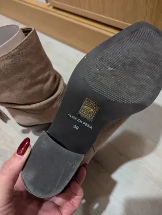 Botines Alma en Pena Beige serraje