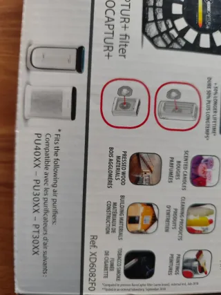 Filtro Rowenta Tefal Nanocaptur+ Intense Pure Air