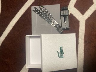 Pulsera Lacoste Plata y Gris