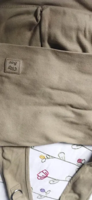 Mochila de lona beige