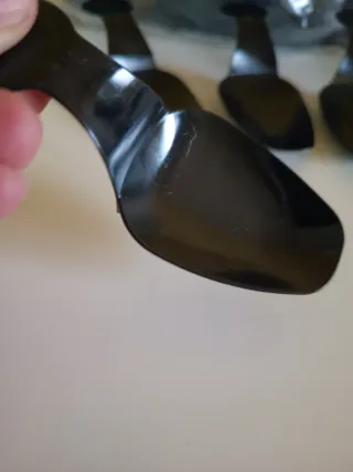 60 Cucchiaini per aperitivi neri