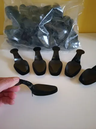 60 Cucchiaini per aperitivi neri