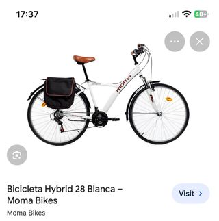 Bicicleta Híbrida Moma 28 Blanca