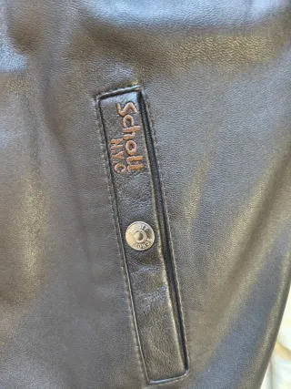 Chaqueta Bomber Schott Piel Marrón