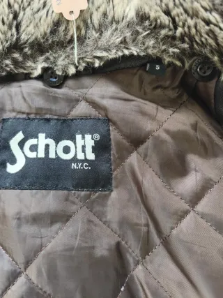 Chaqueta Bomber Schott Piel Marrón