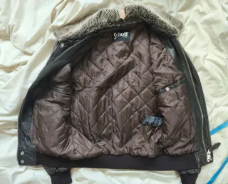 Chaqueta Bomber Schott Piel Marrón