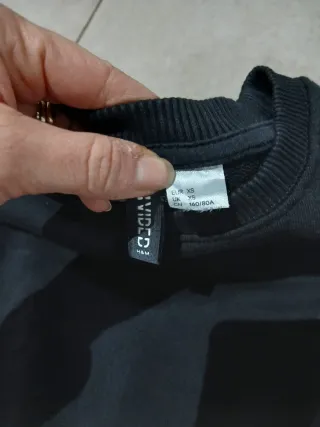 Felpa croop donna nera taglia XS