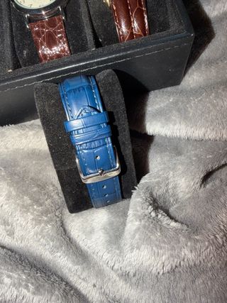 Reloj Seiko Tank Rectangular Azul Plata