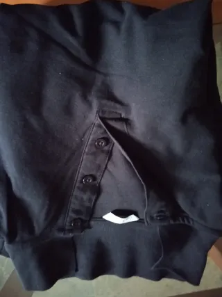 Polo manga larga mujer negro