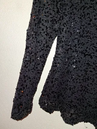 Blusón negro lentejuelas
