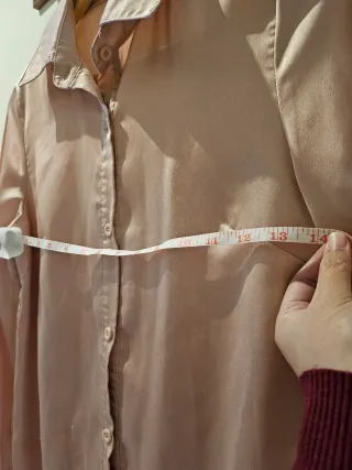 Camisas de seda rosa y verde