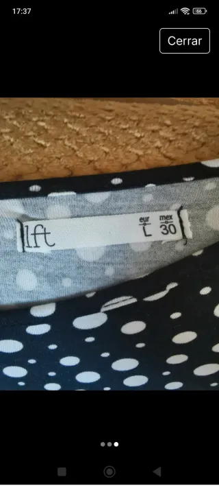 Vestido de lunares negro y blanco