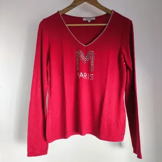 Camiseta Morgan M Paris pedrería Talla L