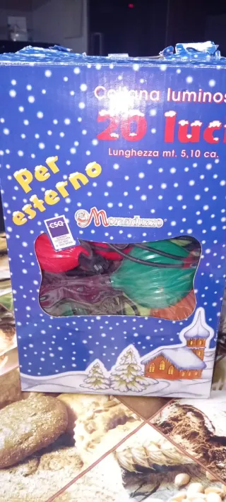 Catena luminosa natalizia VINTAGE con 20 luci