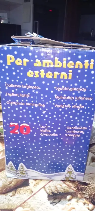 Catena luminosa natalizia VINTAGE con 20 luci