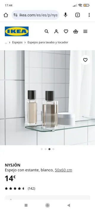 ESTANTE DE CRISTAL NYSJÖN IKEA