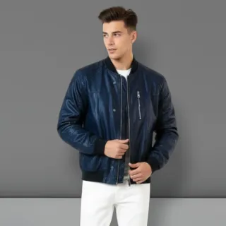 Chaqueta Bomber Efecto Piel M 40 NUEVA Tiffosi