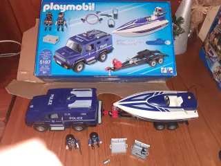 Playmobil coche policía y lancha 5187
