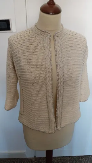 Giacchino in lana aperto beige