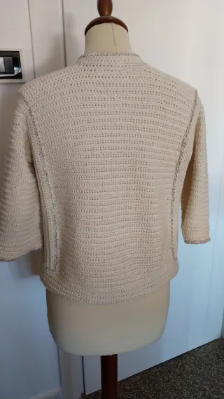 Giacchino in lana aperto beige