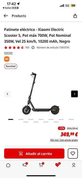 Patinete Xiaomi Electric Scooter 5