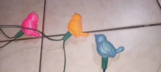 10 Luci Natalizie Vintage Uccellini