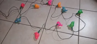 10 Luci Natalizie Vintage Uccellini